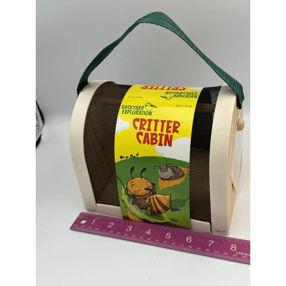 Toysmith Critter Cabin Bug Catcher Habitat Wooden Insect Carrier Kids Toy